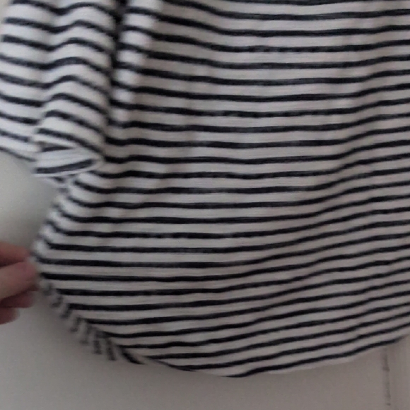 Green Envelope Los Angeles Blue and White Striped Blouse Size 1X Made In Mexico - Picture 6 of 9